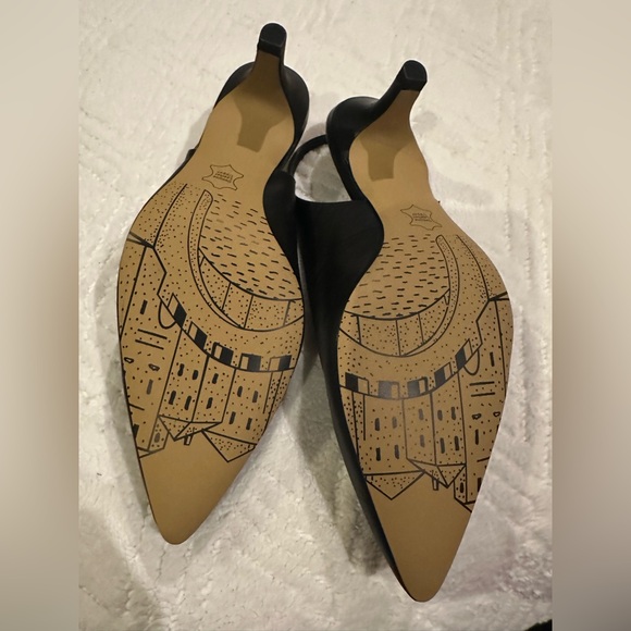 NWT Bella Vita Scarlett Black Leather sling back pumps women’s 8 extra wide - Picture 5 of 11